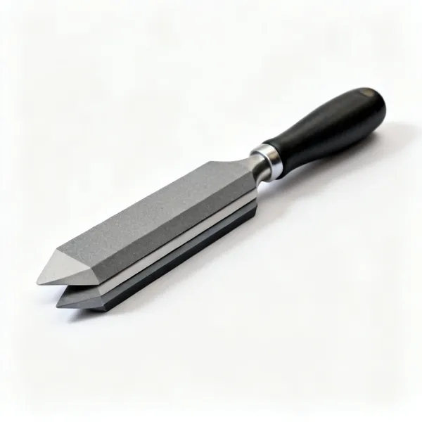 A set of shaped sharpening slip stones with rounded and tapered edges