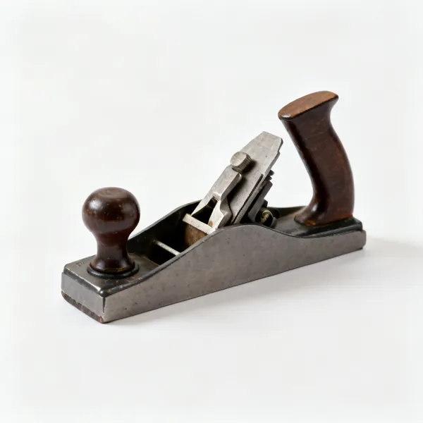 A small block plane with a low profile body and adjustable mouth