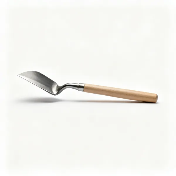 A bowl gouge with a swept back grind and a long handle