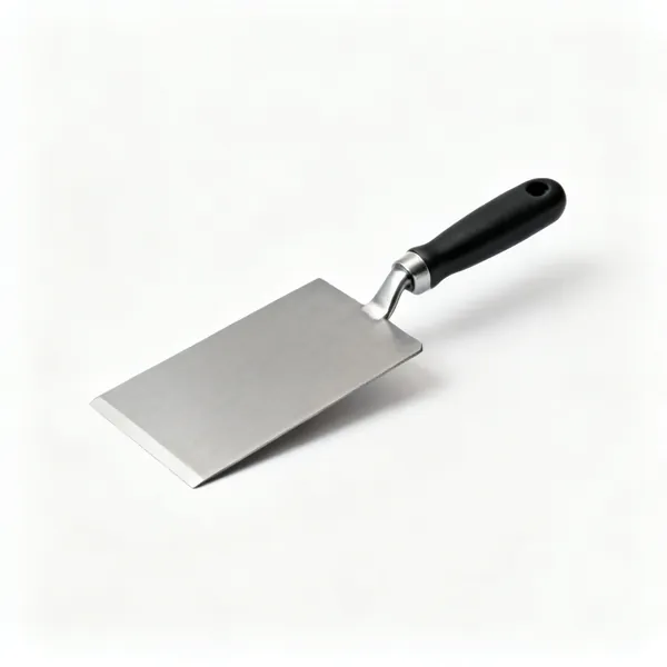 A rectangular steel card scraper plate