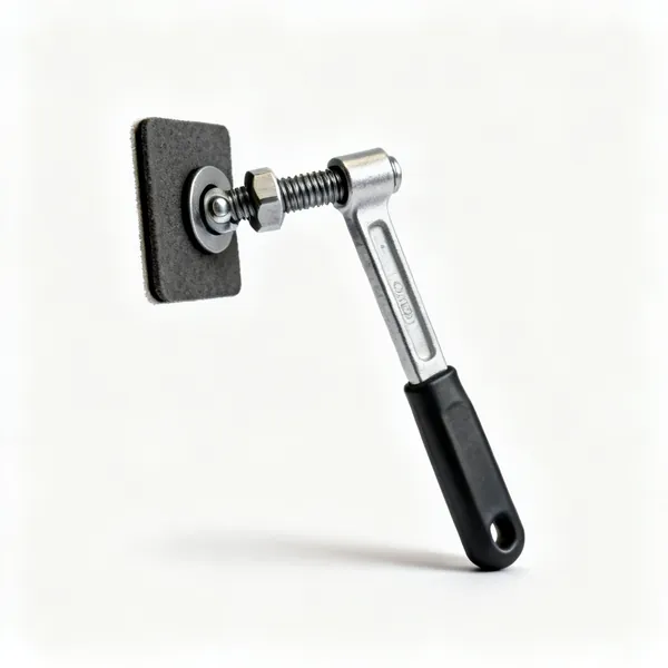 A G clamp with a screw thread and a swivel pad