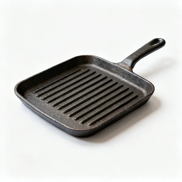 A flat cast iron lapping plate with grooves