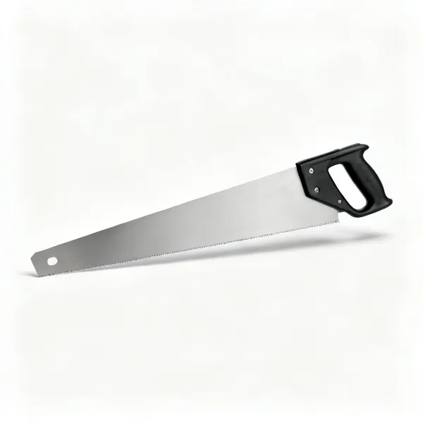 Panel saw: A panel hand saw with a wide unbacked blade