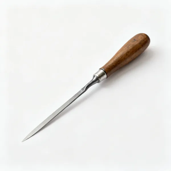 A long thin paring chisel with a slender blade