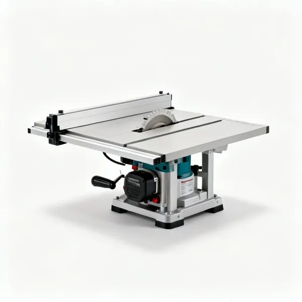 A router table with a flat top, fence and a router mounted beneath
