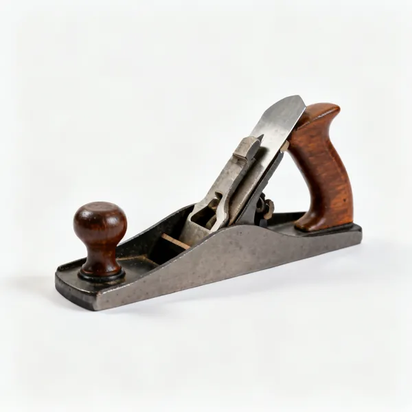 A scrub plane with a narrow body and heavily cambered blade