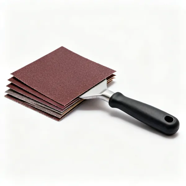 Abrasive paper: Sheets of abrasive sandpaper in several grits