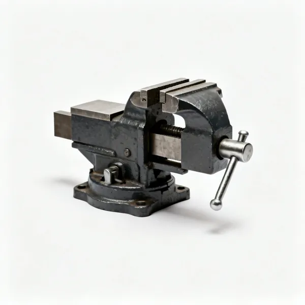 A heavy engineer's bench vice