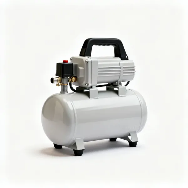 An air compressor with a tank