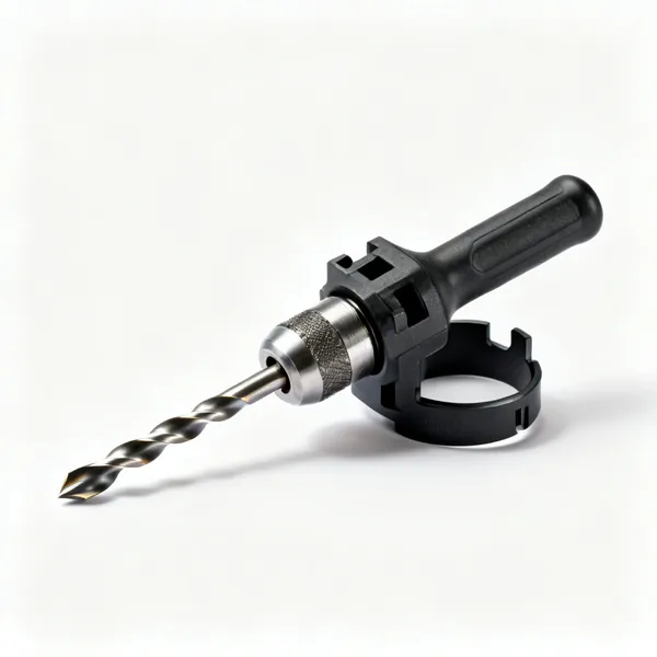 A drill depth stop collar on a bit