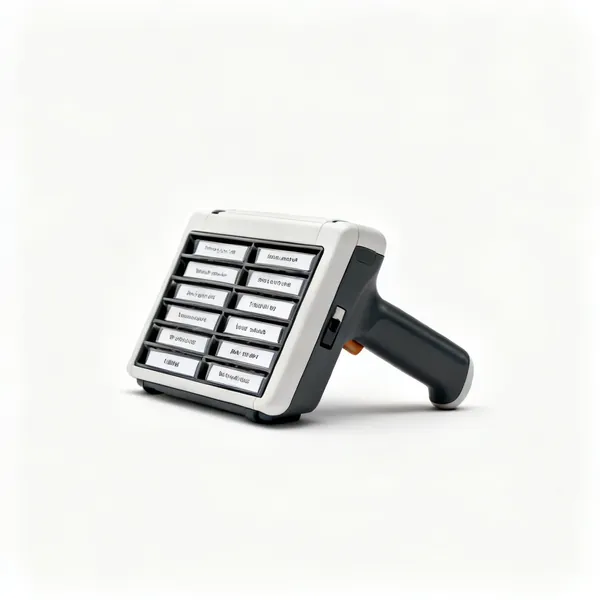 Labels: A label maker with labelled drawers