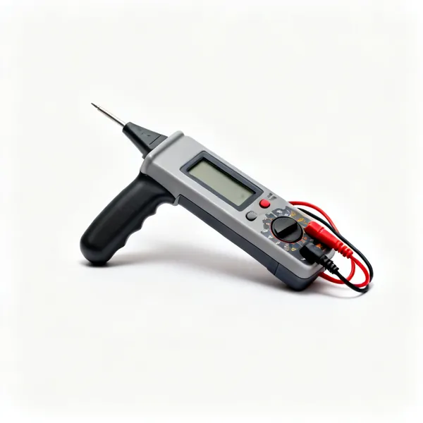 A digital multimeter with leads