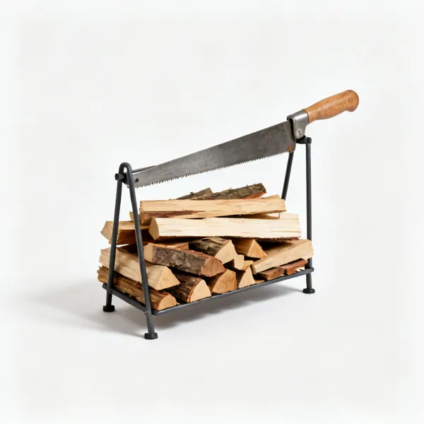 Offcut rack: A rack of sorted timber offcuts