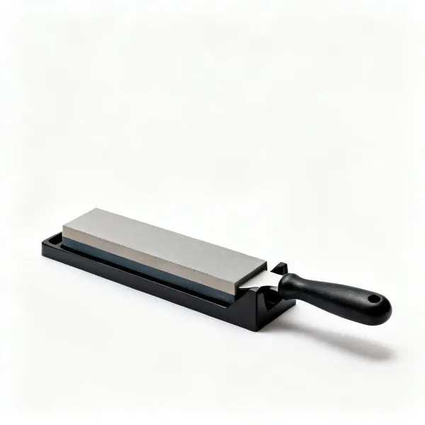 Sharpening stones with a honing guide
