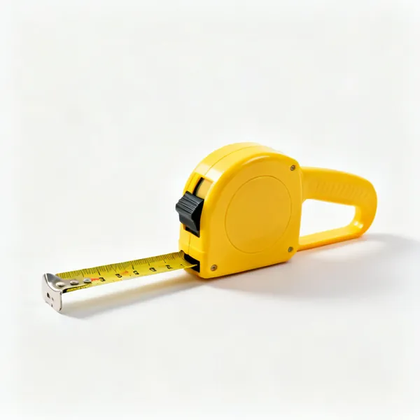 A yellow tape measure with a wide blade