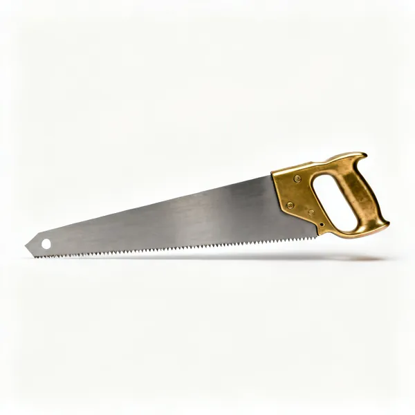 A tenon saw with a brass back