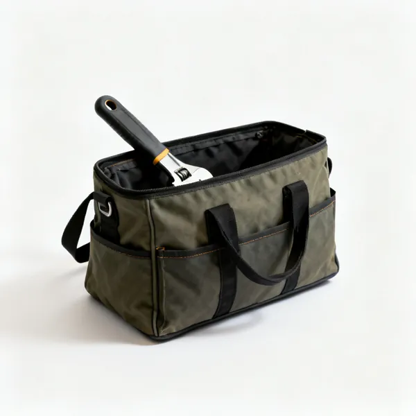 An open mouth tool bag