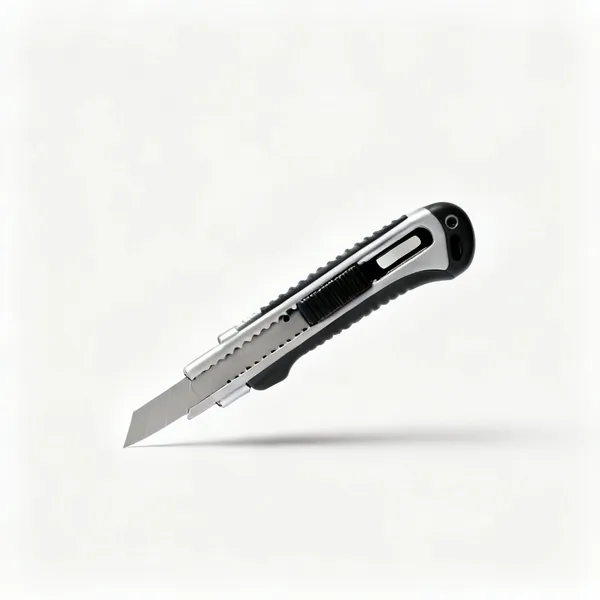 A retractable utility knife with blades